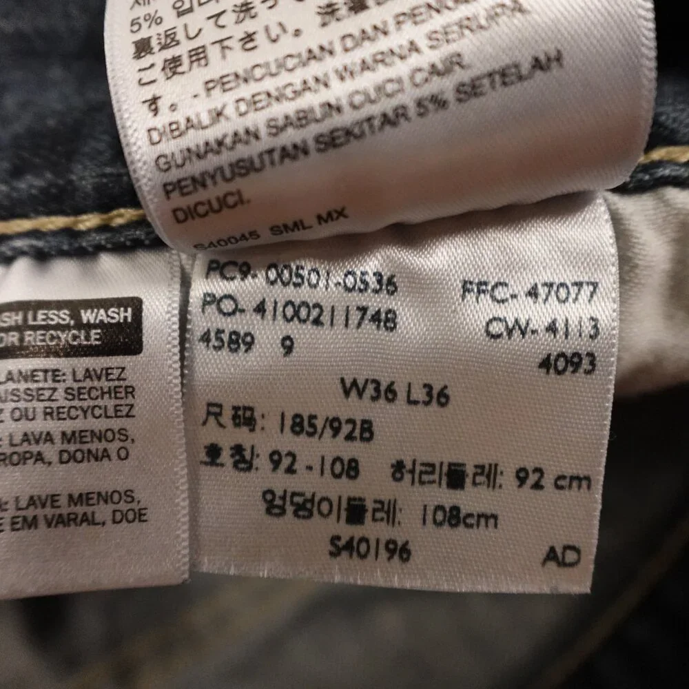 Levi’s 501 Button Fly Jeans Men’s‎ 36x36 Medium Wash Classic Straight Denim